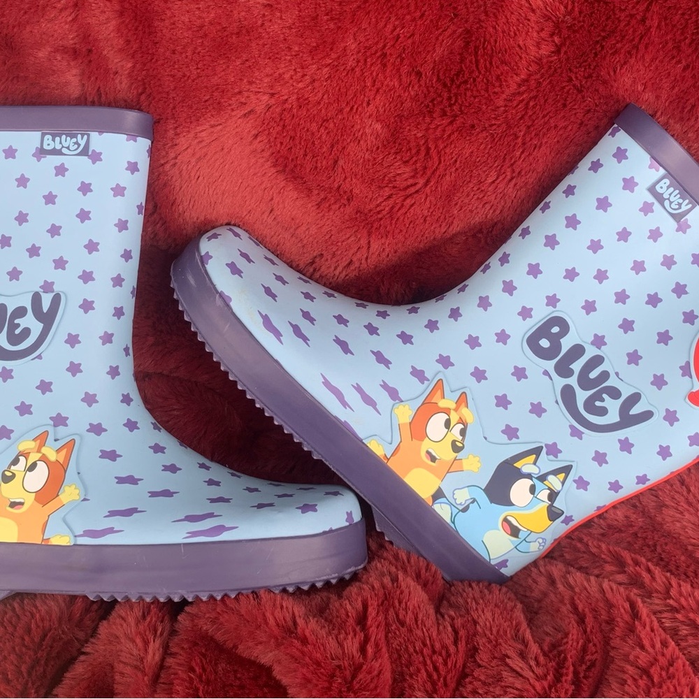 Kids' Purple Rain Boots with Character Print